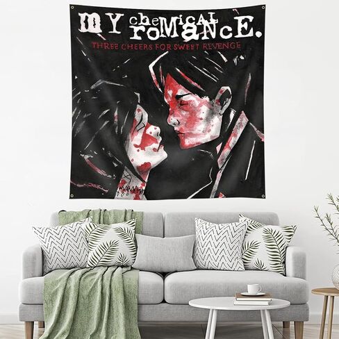 AJILUYA My Chemical Romance Flag Tapestry 4x4 Feet Funny Poster For Bedroom Living Room College Dorm Wall Decor in Kuwait