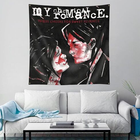 AJILUYA My Chemical Romance Flag Tapestry 4x4 Feet Funny Poster For Bedroom Living Room College Dorm Wall Decor in Kuwait