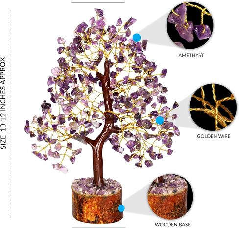 شجرة الشاكرا، الكريستال والأحجار، شجرة الأحجار الكريمة، الهدايا الكريستالية، الديكور الروحي، ديكور غرفة الهبي، إكسسوارات التأمل، شجرة الكريستال، بلورات الشفاء، شجرة المال، شجرة الحياة، قلادة قطرة in Kuwait