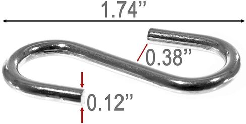 S-Hooks - 3/8 Inch x 20 Pack in Saudi Arabia