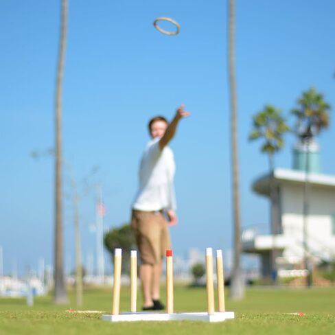 GoSports Premium Wooden Ring Toss Game for Kids & Adults - Classic or Disney in Saudi Arabia