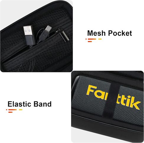 BOVKE Carrying Case for Fanttik X8 Nano Electric Ball Pump Portable Air Pump Ultra-Fast Inflation for Sports Ball, Basketball, Soccer Ball, Volleyball, Football, Mesh Pocket for Charging Cable, Black in Saudi Arabia