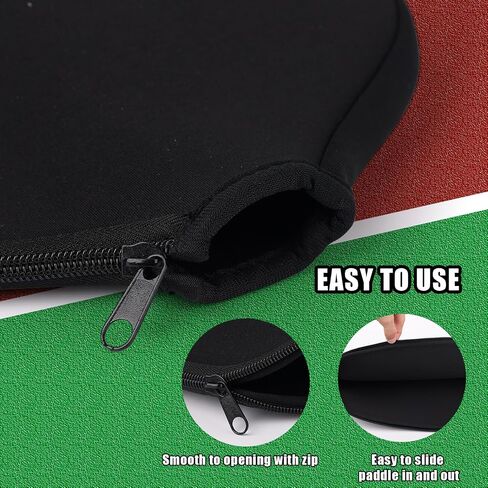 Racquet Cover for Pickleball, 8.6 x 12.2 Inch Neoprene Paddle Cover for Pickleball Racket Sleeve Storage Bag Compatible with Most USAPA Standard Extended Pickleball for Racquets People's Needs in Saudi Arabia