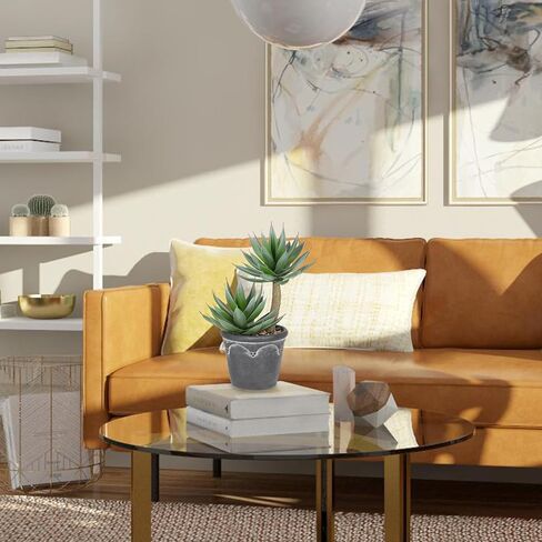 Hollyone Large Artificial Succulent Plants Fake Agave Succulent Plant Potted 13" Faux Plant in Vintage Cement Pot Succulent Aloe Plant Indoor for Desk Home Office Living Room Table Shelf Decor in Saudi Arabia