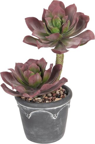 Hollyone Large Artificial Succulent Plants Fake Agave Succulent Plant Potted 13" Faux Plant in Vintage Cement Pot Succulent Aloe Plant Indoor for Desk Home Office Living Room Table Shelf Decor in Saudi Arabia