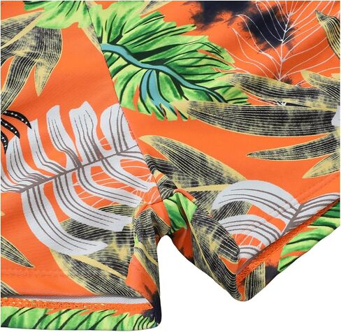 Girl's 2 Piece High Waisted Bikini Sets Tropical Drawstring Swimsuit Bathing Suit Beach Shorts Set in Saudi Arabia
