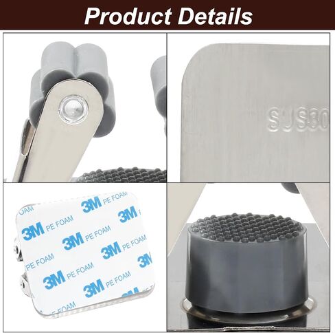Broom Holder Wall Mount Holder 4 Pcs, 304 Stainless Steel Mop Hanger Wall Mount Stick, Heavy Duty Utility Rack for Bathroom, Kitchen, Laundry Room Storage，Sliver in Saudi Arabia