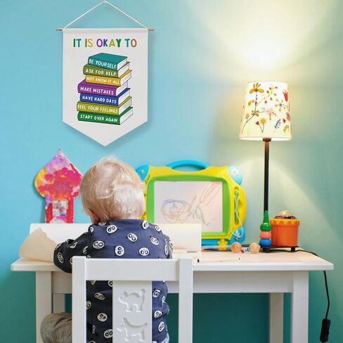 The Power of Yet,Canvas Wall Hanging Banner,Boho Classroom Decor,Therapy Office Decor,Educational Wall Art,Nursery Decor,Boys Girls Toddlers Kids Room Decor Gift in Saudi Arabia