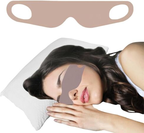 قناع نوم، قناع عين ناعم ومريح للنوم، ضروري للسفر، قناع نوم يحجب الضوء، غطاء عيون ليلي رفيع للغاية، أغطية عين للاستعمال مرة واحدة للنوم، متوسط، بني in Kuwait