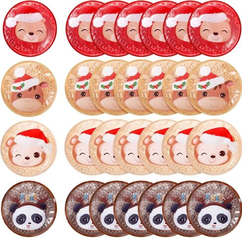 28 قطعة من عبوات الثلج الباردة والساخنة الصغيرة من Boo Boo Ice Pack اللطيفة القابلة لإعادة الاستخدام من الجل الدائري اللطيف عبوات ثلج للحيوانات الصغيرة للرضاعة الطبيعية والحمى وإصابات الساقين وتخفيف الألم وأسنان الحكمة ولدغات الحشرات in Kuwait