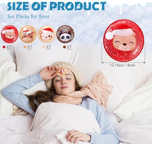 28 قطعة من عبوات الثلج الباردة والساخنة الصغيرة من Boo Boo Ice Pack اللطيفة القابلة لإعادة الاستخدام من الجل الدائري اللطيف عبوات ثلج للحيوانات الصغيرة للرضاعة الطبيعية والحمى وإصابات الساقين وتخفيف الألم وأسنان الحكمة ولدغات الحشرات in Kuwait