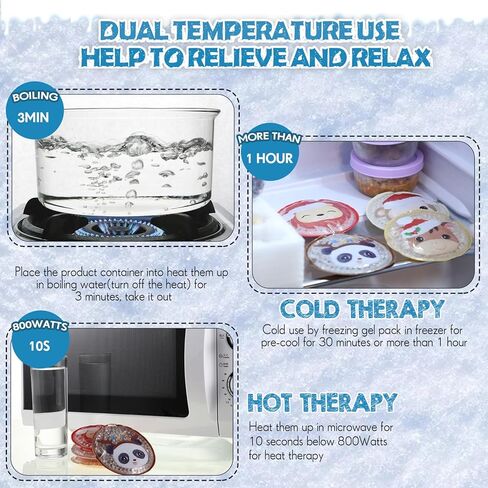 28 قطعة من عبوات الثلج الباردة والساخنة الصغيرة من Boo Boo Ice Pack اللطيفة القابلة لإعادة الاستخدام من الجل الدائري اللطيف عبوات ثلج للحيوانات الصغيرة للرضاعة الطبيعية والحمى وإصابات الساقين وتخفيف الألم وأسنان الحكمة ولدغات الحشرات in Kuwait