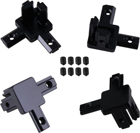 CNCYEAH Corner Bracket 6 Pack Black 3 Way Bracket European End Corner Bracket Connector for 2020 Aluminum Extrusion Profile in Saudi Arabia