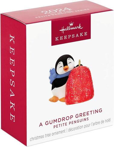 Hallmark Keepsake 0.86" Mini Christmas Ornament 2024, Petite Penguins A Gumdrop Greeting, Gifts for Christmas Lovers in Saudi Arabia