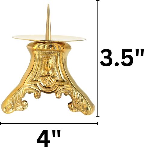 حامل شمعدان من النحاس الصلب، ديكور ديني للمنزل والكنيسة، 3.5 × 4 بوصات in Saudi Arabia