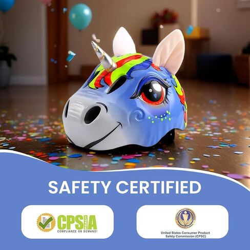Unicorn Kids Helmet | Toddler Helmet | Kids Helmet | Helmets for Kids 8-14 | Unicorn Helmet | Soft Adjustable Straps | Skateboard Helmet | Scooter Helmet | Lightweight | Comfortable in Saudi Arabia