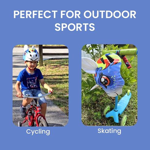 Unicorn Kids Helmet | Toddler Helmet | Kids Helmet | Helmets for Kids 8-14 | Unicorn Helmet | Soft Adjustable Straps | Skateboard Helmet | Scooter Helmet | Lightweight | Comfortable in Saudi Arabia