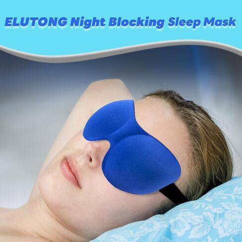 Sleep Mask for Men Women Adjustable 3D Soft Sleeping Mask & Blindfold Night Sleep Mask, Block Out Light for Travel/Sleeping/Shift Work in Saudi Arabia
