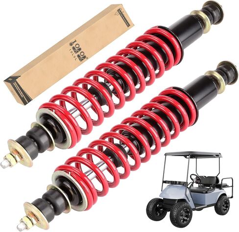 10L0L Golf Cart Shock Absorber Set Front Rear Coil Over Heavy Duty Shock Absorber Lift Fits EZGO 16" Medalist/TXT 1994+ Newer Gas or Electric, Replaces Part 70928-G01 76418-G01 (2 pcs) Red in Saudi Arabia