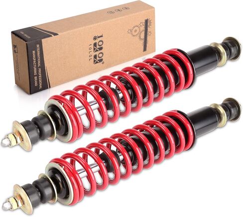 10L0L Golf Cart Shock Absorber Set Front Rear Coil Over Heavy Duty Shock Absorber Lift Fits EZGO 16" Medalist/TXT 1994+ Newer Gas or Electric, Replaces Part 70928-G01 76418-G01 (2 pcs) Red in Saudi Arabia
