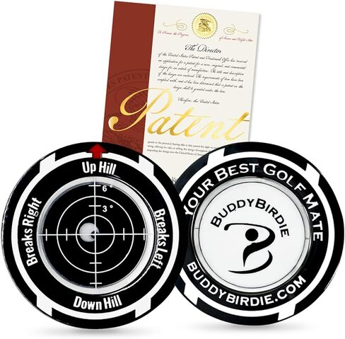 Birdie Putt Green Reader | Poker Chip Style Ball Marker Compact & Stylish Golf Putting & Green Reading Aid Bubble Level High Precision Alignment Reader Tool Golf in Saudi Arabia