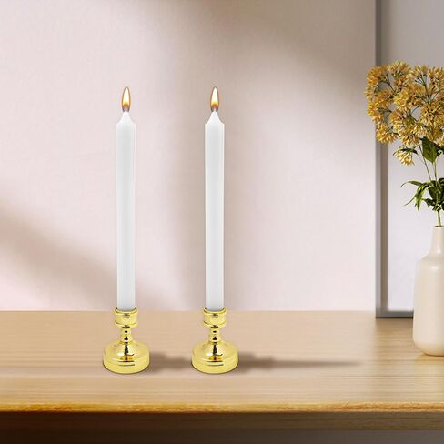 حامل شمعدان ذهبي بسيط، حامل شموع مستدقة لتزيين سطح المكتب لحفلات الزفاف - 6 قطع in Kuwait
