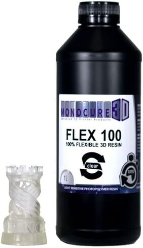 Rapid Flex 100 - Advanced Low Odour 405nm UV Cure Flexible 3D Printer Resin - 500ml in Saudi Arabia