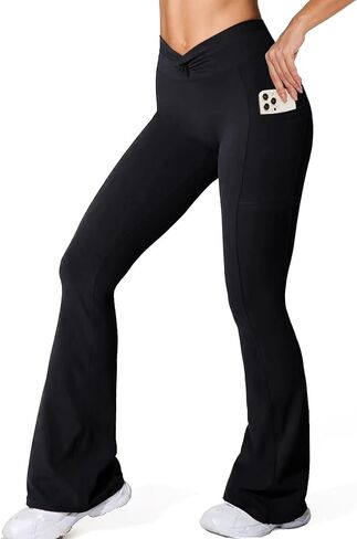 TZLDN Flare Leggings for Women High Waisted Tummy Control Flare Yoga Pants Casual Bootcut Workout Pants in Kuwait