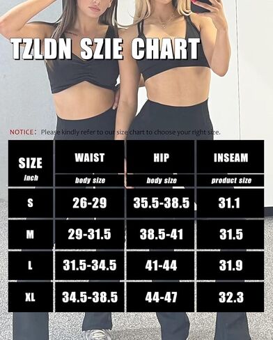 TZLDN Flare Leggings for Women High Waisted Tummy Control Flare Yoga Pants Casual Bootcut Workout Pants in Kuwait