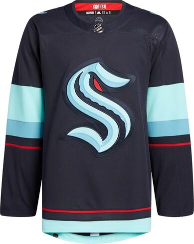 adidas Seattle Kraken Authentic Home Navy Jersey (46 (Small)) in Saudi Arabia