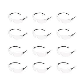 Amazon Basics Safety Glasses (Clear/Black), Anti-Fog, 12-pack (Previously AmazonCommercial brand)