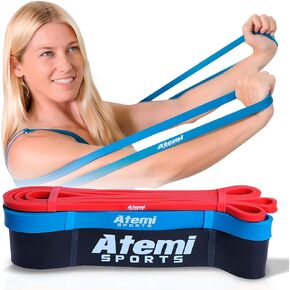 Resistance Bands | Set of 3 Exercise Bands for Pull Up Assistance, Fitness and Strength Workouts