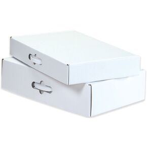 Aviditi MCC2 Corrugated Carrying Case, 18-1/4" Length x 11-3/8" Width x 2-11/16" Height, Oyster White (Bundle of 10)