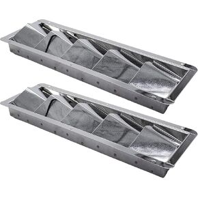 MARINE CITY Polished Finish Stainless Steel 5 Slots Louvered Vent 12-7/8 x 4-3/8 x 1-1/2 Inches for Boats – Marines – Ships - Yachts (Pack of 2)