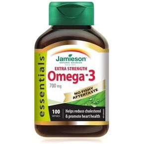 Jamieson Omega 3 -Extra Strength-No Fishy Aftertaste, 100 softgels
