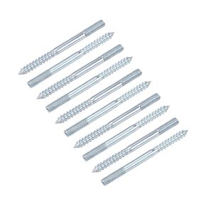 Double Ended Screws (M6 Thread 90mm Long) 10pcs, Hanger Bolts Self-Tapping Double Sided Screws - for Home Repairs