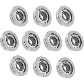 F695ZZ محمل كروي ذو حواف، CLAHJQX 10 قطع 5 مم × 13 مم × 4 مم محامل كروية ذات أخدود عميق درع مزدوج، محمل من الصلب الكربوني الفضي in Kuwait