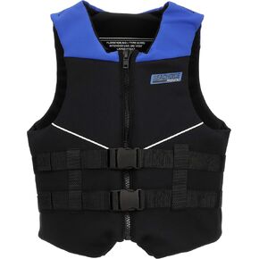 Seachoice Neoprene Multi-Sport Vest, Blue/Black, Youth Size, Fits 25-29 in. Chest, Coast Guard Type III