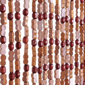 Handmade Beaded Door Curtain for Doorway Boho Hanging Door Bead Curtain for Hallway Closet Bedroom Living Room Divider Hippie Aesthetic Room Decor, 35.5 x 75 Inches Brown