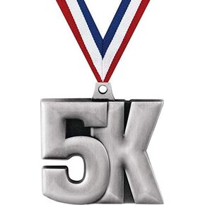 Crown Awards 2" 5K Medal, Perfect 5K Silver Medals to Reward Participants and Winners Prime