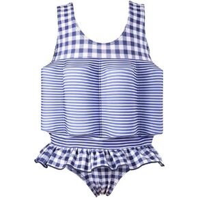 Girls Float Suit Toddler Life Jacket One Piece Cartoon Print Floatie Swimsuit with Detachable Buoyancy Swim Vest
