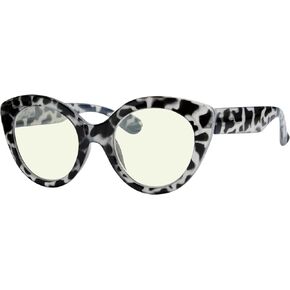 Eyekepper Oversize Blue Light Filter Reading Glasses for Women Round Computer Glasses Readers Blocking Blue Light