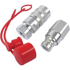 GELUOXI 1/4" NPT Flat Face Hydraulic Quick Connect Coupler Set w/Dust Caps 800801001, FF-HPG-04-04N-NPT in Saudi Arabia