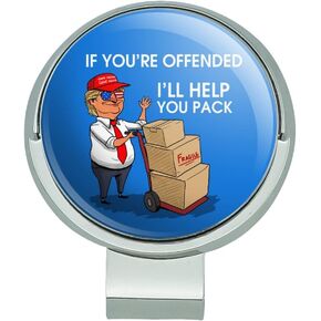 GRAPHICS & MORE Trump Offended Help You Pack Republican Funny Golf Hat Clip with Magnetic Ball Marker