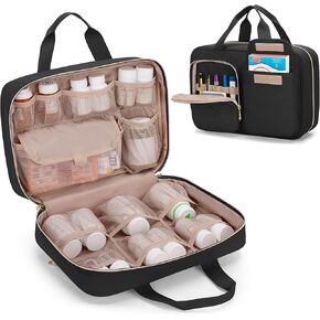 Damero Medicine Bottle Organizer, Pill Bottles Organizer Storage Medication Travel Bag for Prescription Bottles, Medical Supplies, Black