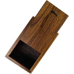 Small Wood Gift Box with Sliding Lid, Sliding Top Tiny Wooden Keepsake Box USB Box for Family/Friends/Photographer/Client(Walnut Wood,3.15x2x0.98inch)
