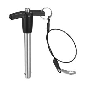uxcell T Handle Lock Pins, 10mm x 70mm Usage Length Stainless Steel Push-Button Quick Release Pin