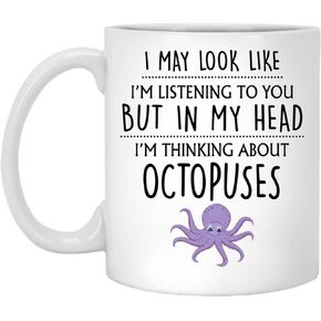 Octopus Gift, Octopus Mug, Octopus Lover Gift, Funny Octopus Gifts, Mum, Gifts For Octopus Lovers, Women, Her, Crazy Octopus Lady (MUG-3BJZ3L7EW4-11oz)