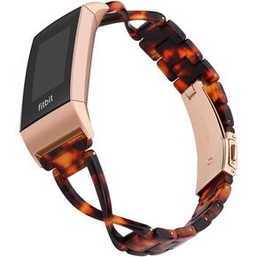 سوار متوافق مع Fitbit Charge 4/ Charge 3/Charge 3 SE، سوار معصم أنيق للنساء والرجال من الراتنج