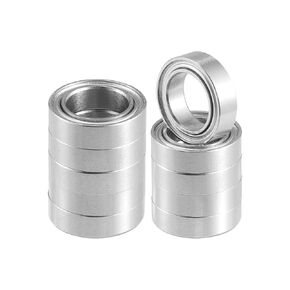 ACROPIX MR117ZZ Bearings Double Shielded Pre-Lubricated Deep Groove Ball Bearings 7x11x3mm Silver Tone - Pack of 10